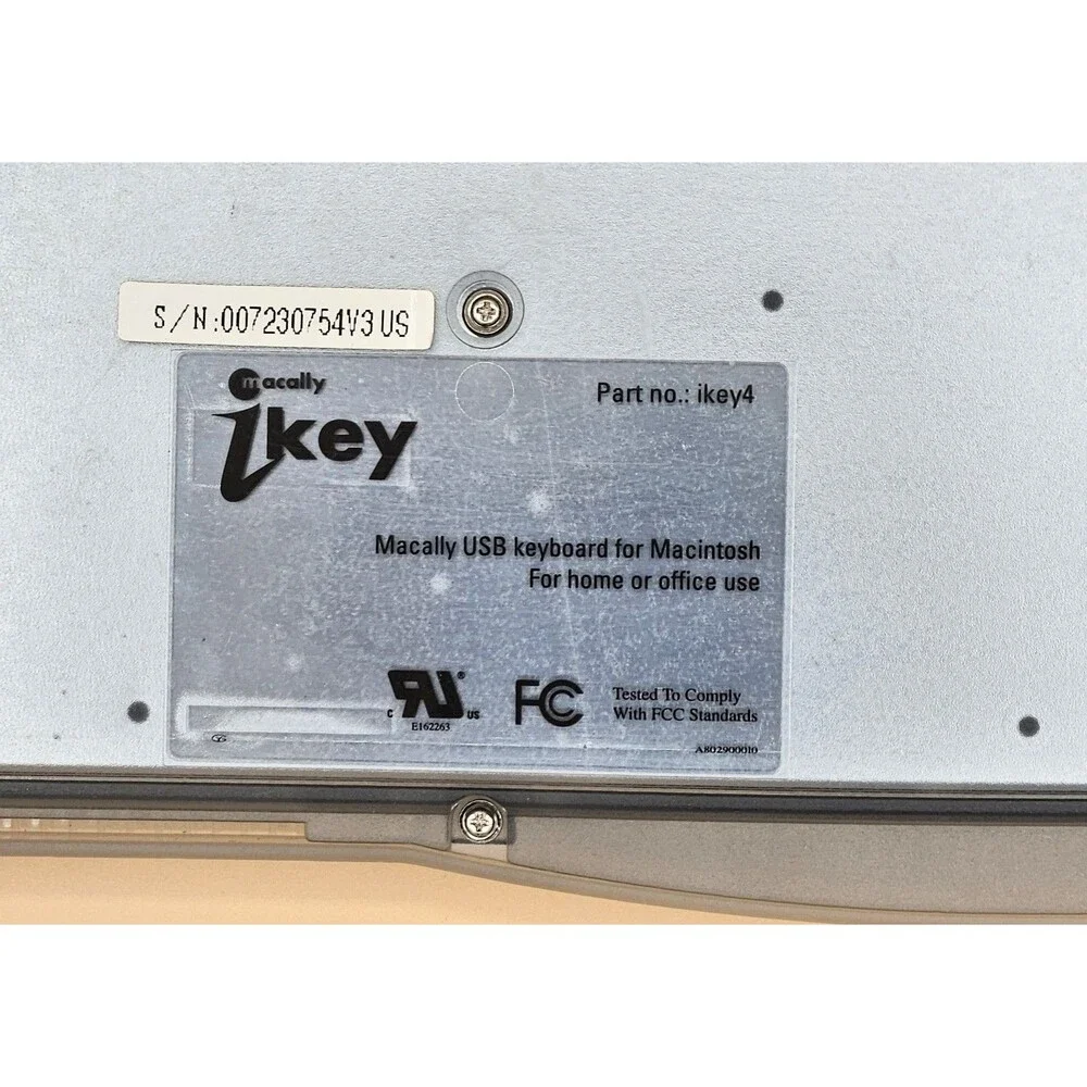 Vintage Y2K Apple Era Macally iKey USB Keyboard ikey4 for Macintosh Tested
